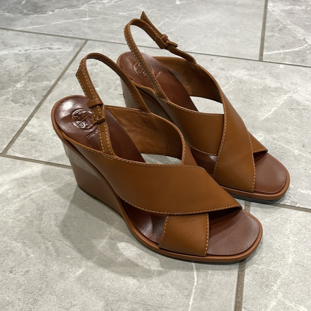 Tory Burch Brown Wedge Sandals (8)